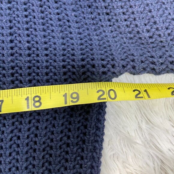 Athleta Open Knit Navy Pullover Crewneck Sweater sz S - Picture 4 of 6